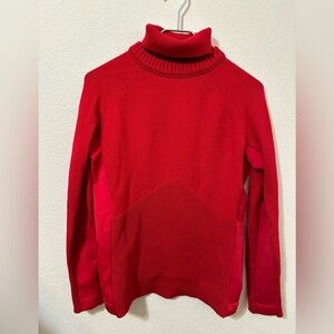 ❤️EUC❤️ ATHLETA Mesa Hybrid T-Neck Turtleneck Red Wool Sweater